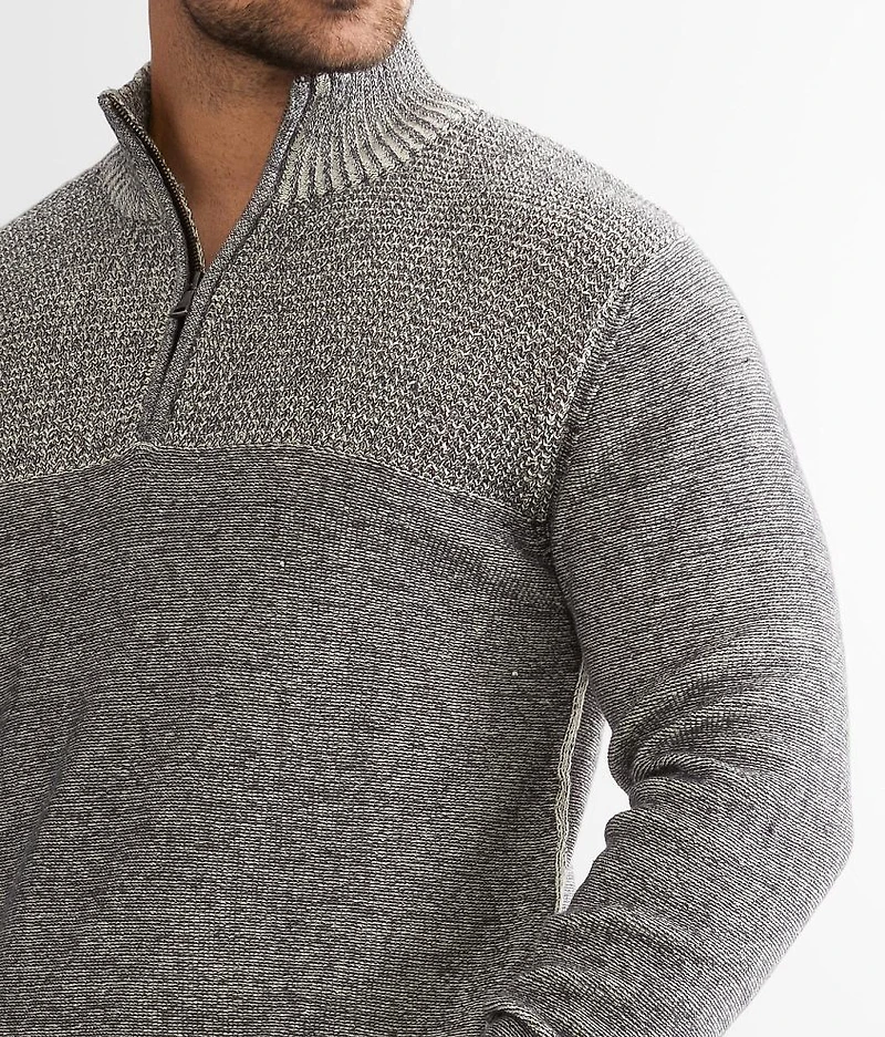 Plated Quarter Zip Pullover Sweater