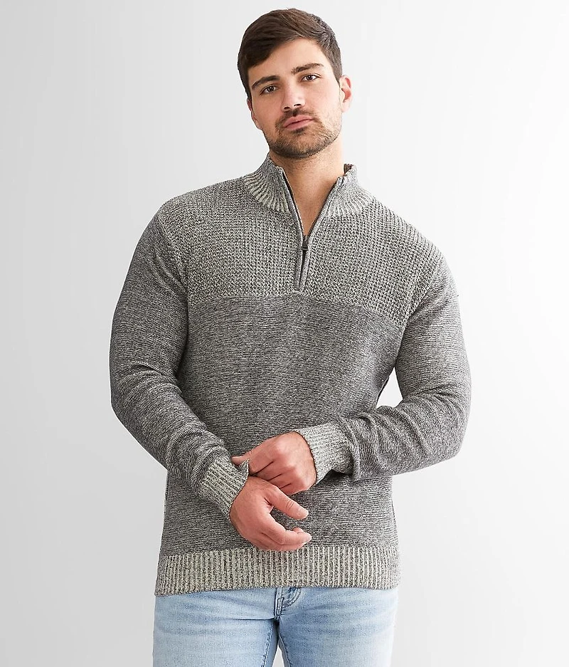 Plated Quarter Zip Pullover Sweater