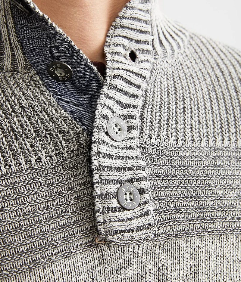 Plated Henley Sweater