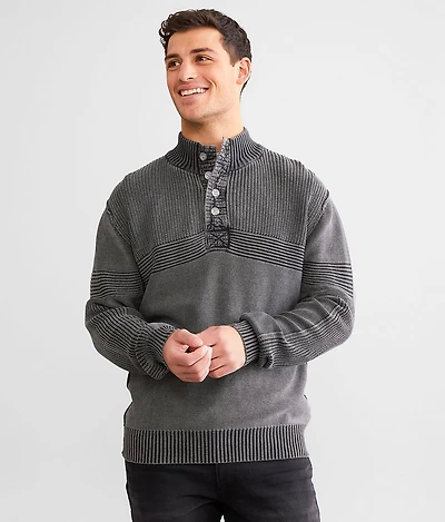 Ribbed Henley Sweater