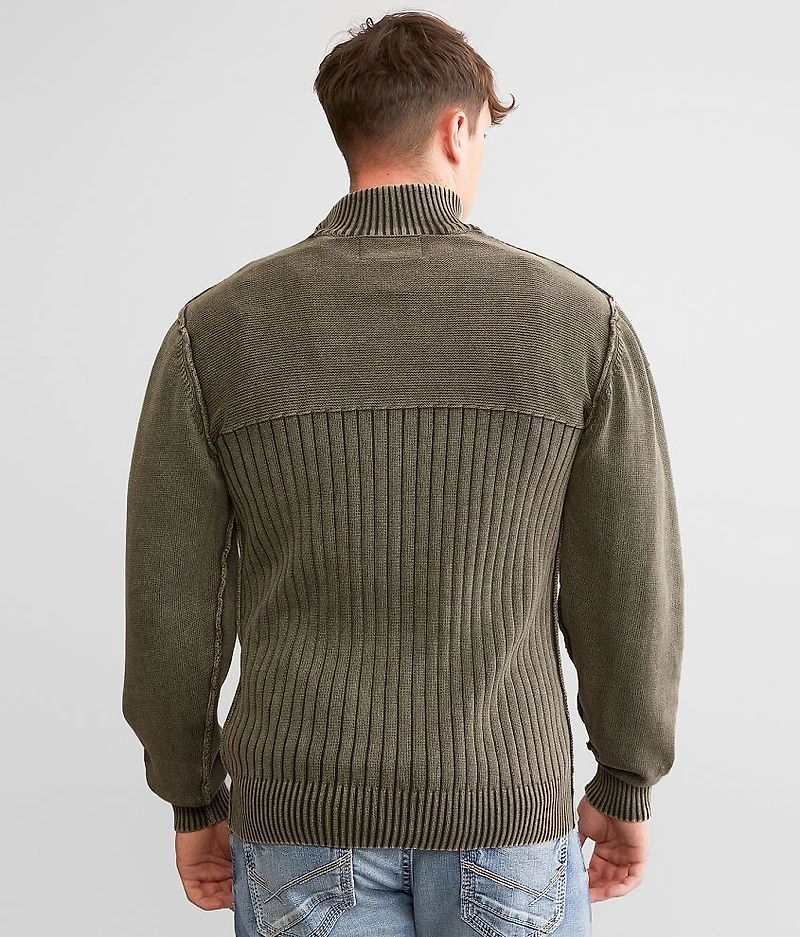Washed Henley Sweater