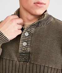 Washed Henley Sweater