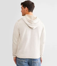Plated Crossover Hooded Sweater