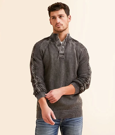 Stonewash Henley Sweater
