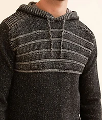 Plated Crossover Hooded Sweater