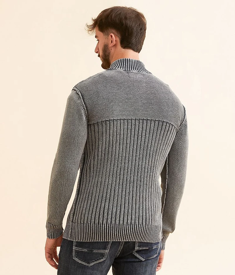 Washed Henley Sweater