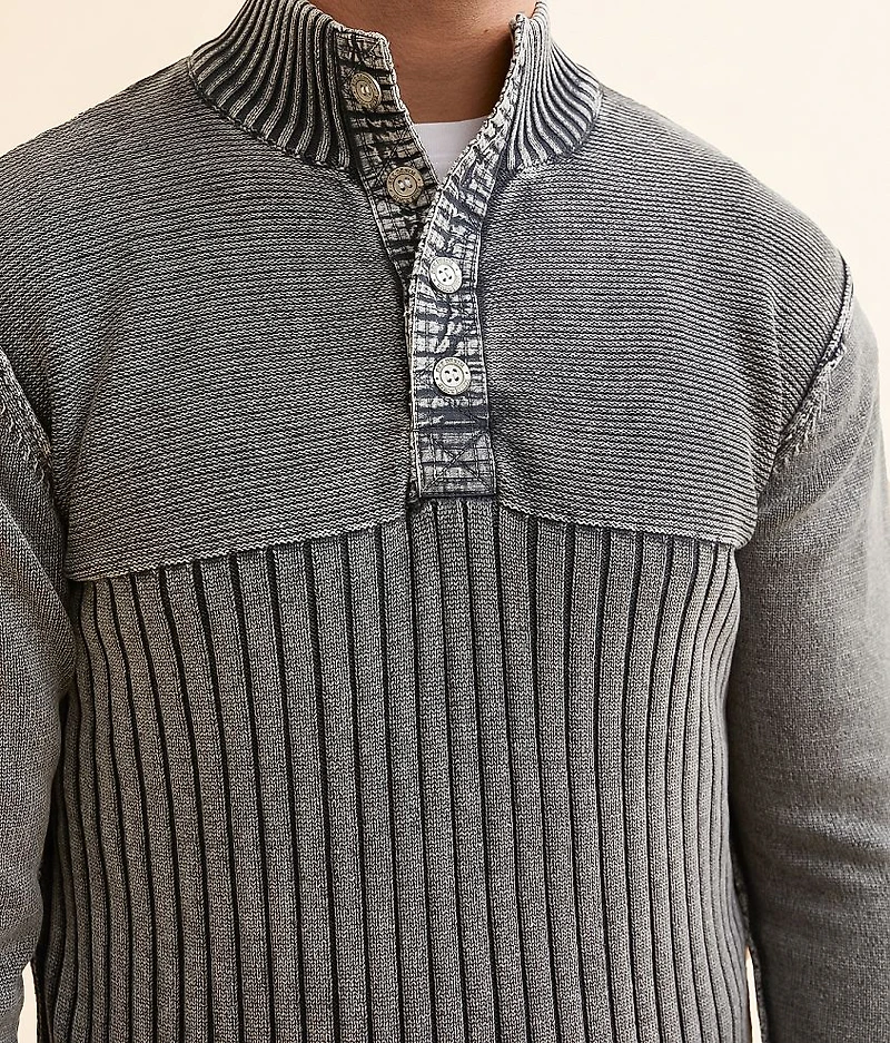 Washed Henley Sweater