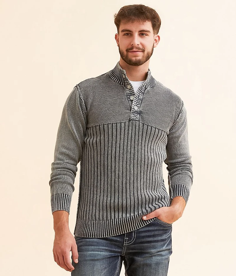 Washed Henley Sweater