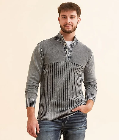 Washed Henley Sweater