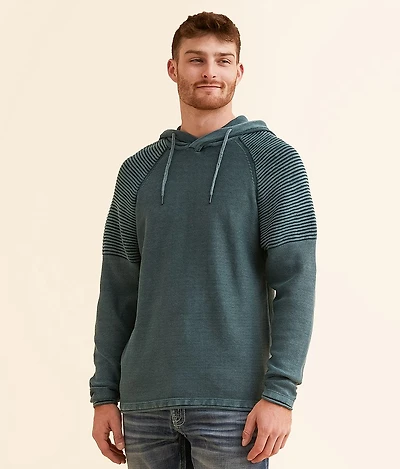 Stonewash Crossover Hooded Sweater
