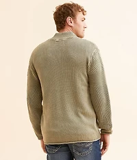 Stonewash Quarter Zip Sweater