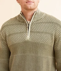 Stonewash Quarter Zip Sweater