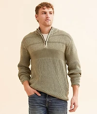 Stonewash Quarter Zip Sweater