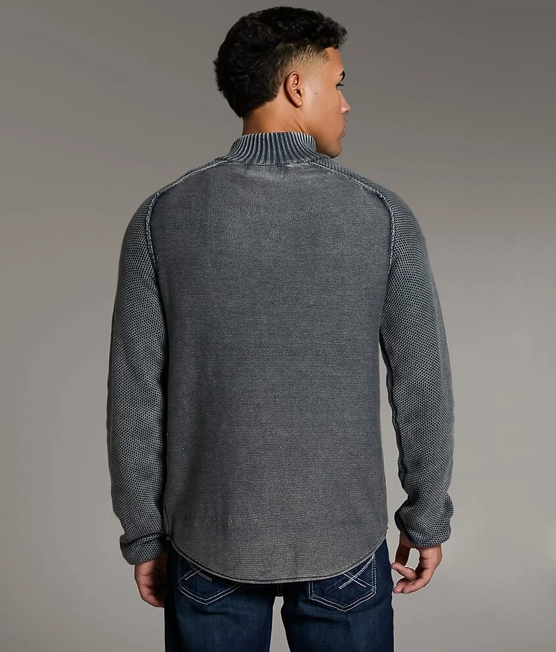 Stonewash Quarter Snap Sweater