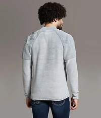 Stonewash Quarter Zip Sweater
