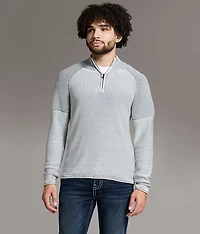 Stonewash Quarter Zip Sweater