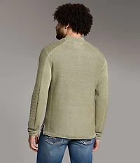 Stonewash Quarter Zip Sweater
