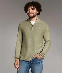 Stonewash Quarter Zip Sweater