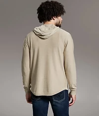 Stonewash Crossover Hooded Sweater