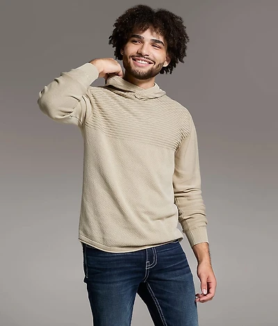 Stonewash Crossover Hooded Sweater