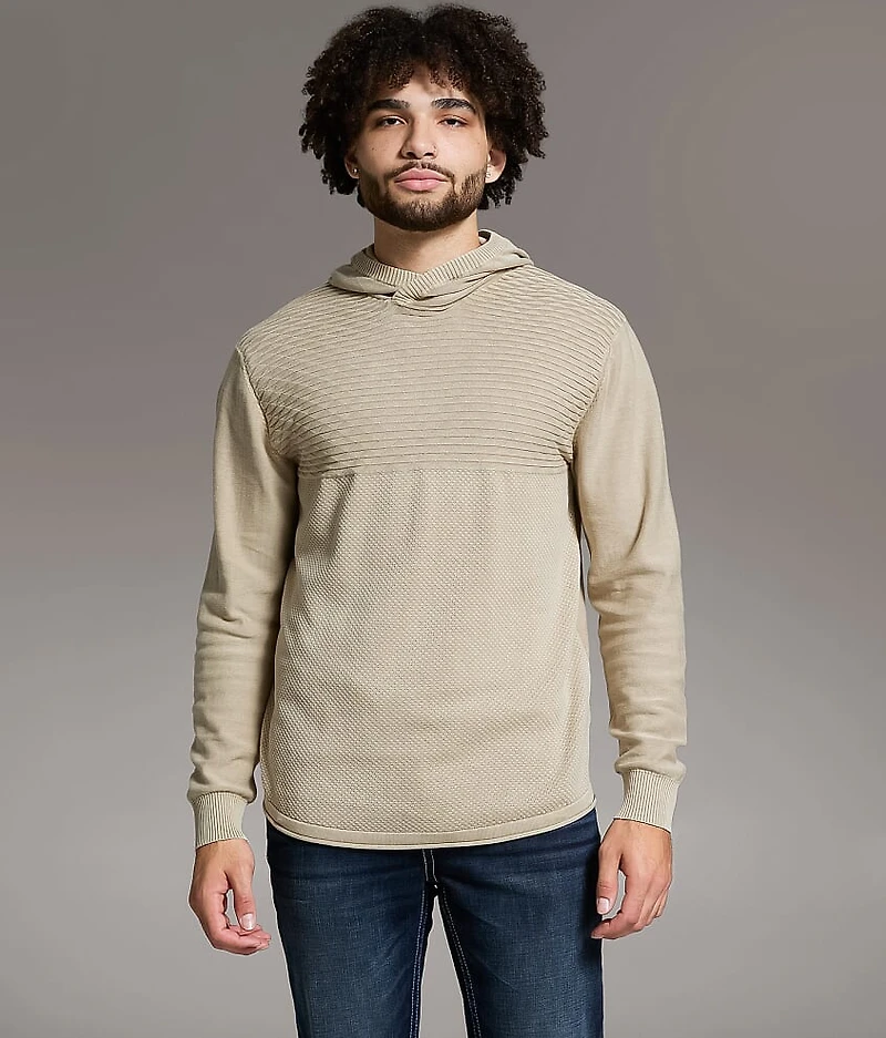 Stonewash Crossover Hooded Sweater