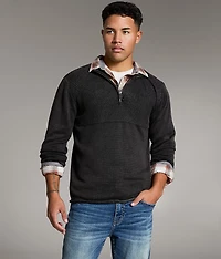 Stonewash Quarter Zip Sweater