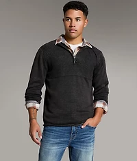 Stonewash Quarter Zip Sweater