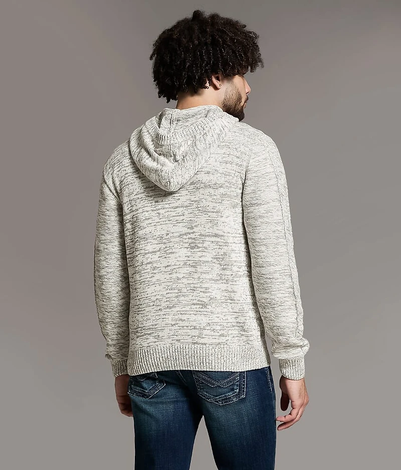 Mixed Yarn Hooded Sweater