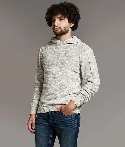 Mixed Yarn Hooded Sweater