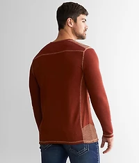 Embroidered Thermal Henley