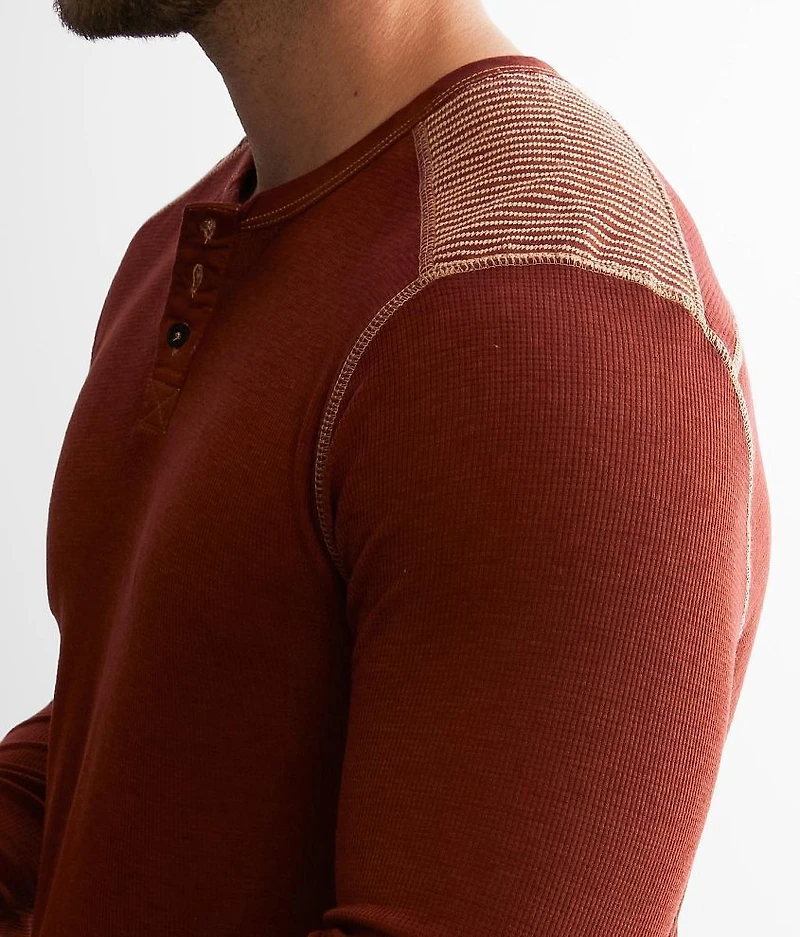 Embroidered Thermal Henley
