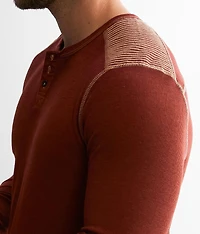Embroidered Thermal Henley