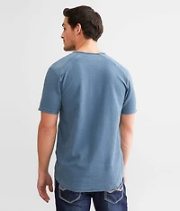 Textured Notch Neck T-Shirt