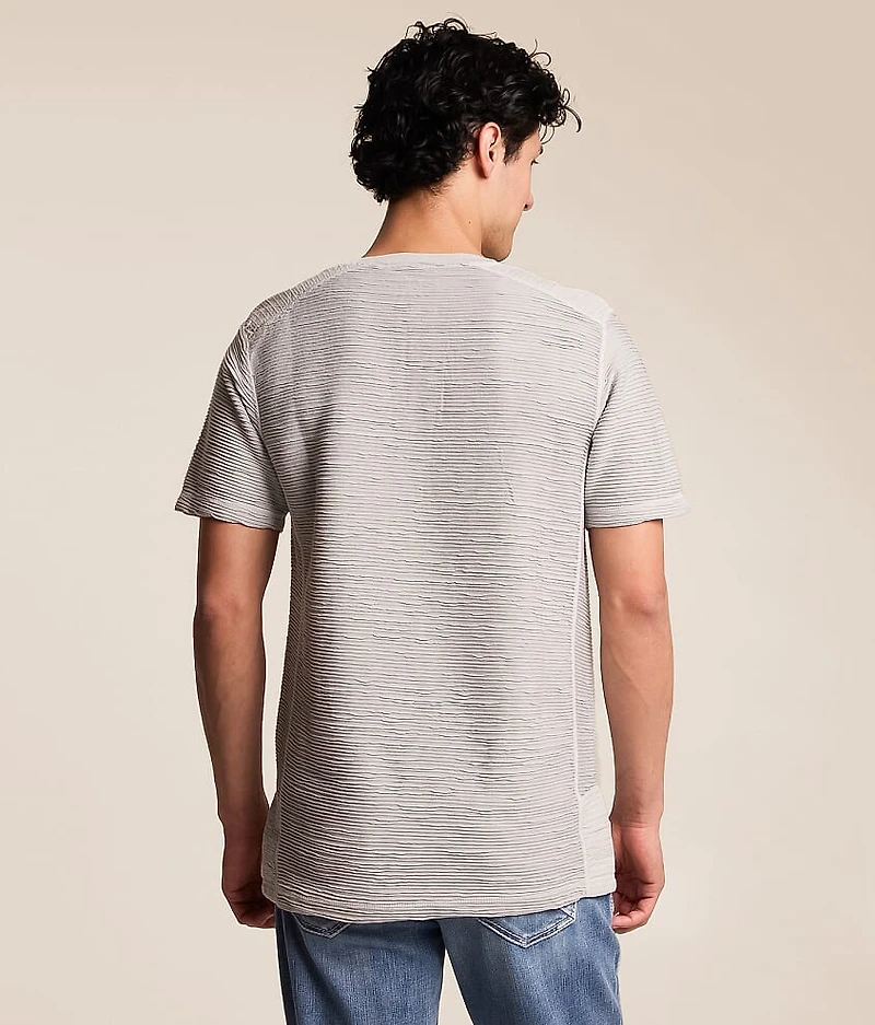 Pleated Snap Henley