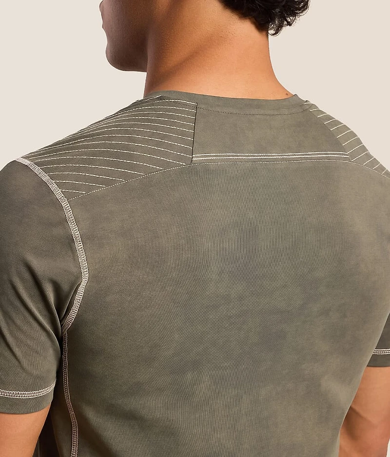 Washed Snap Henley