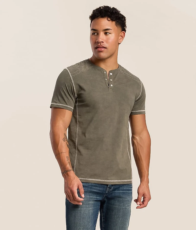 Washed Snap Henley