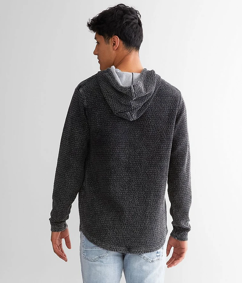 Textured Knit Hoodie