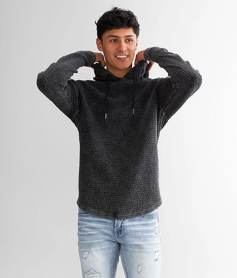 Textured Knit Hoodie