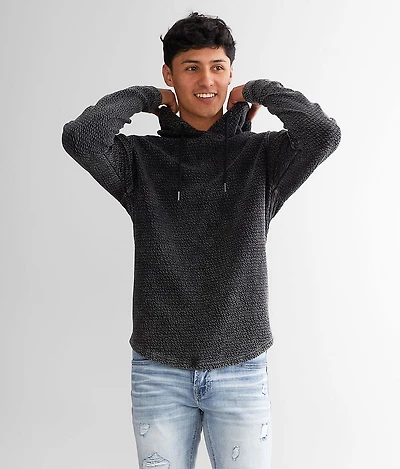 Textured Knit Hoodie