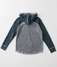 Boys - Striped Henley Hoodie