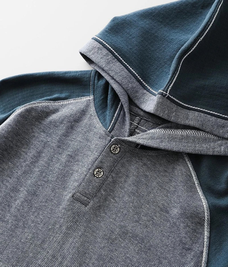 Boys - Striped Henley Hoodie