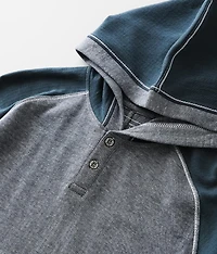 Boys - Striped Henley Hoodie