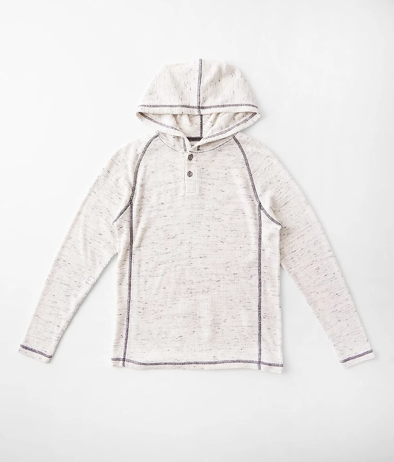 Boys - Waffle Henley Hoodie