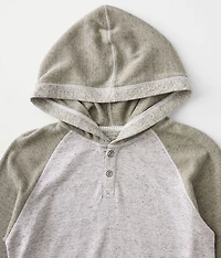 Boys - Raglan Sleeve Henley Hoodie