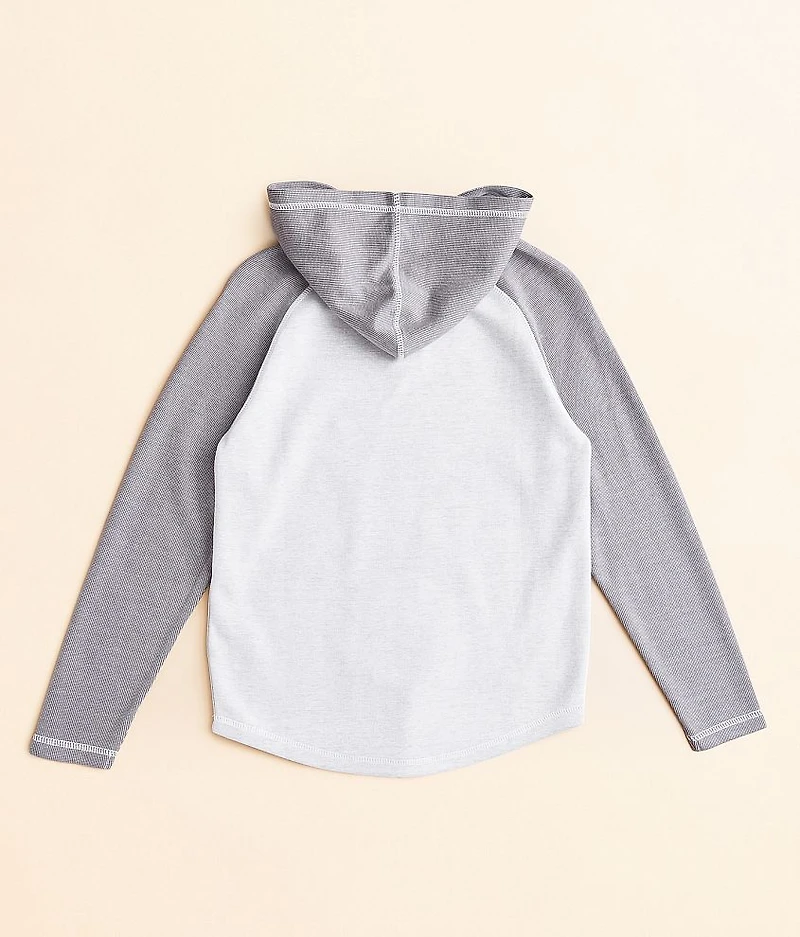 Boys - Raglan Sleeve Henley Hoodie
