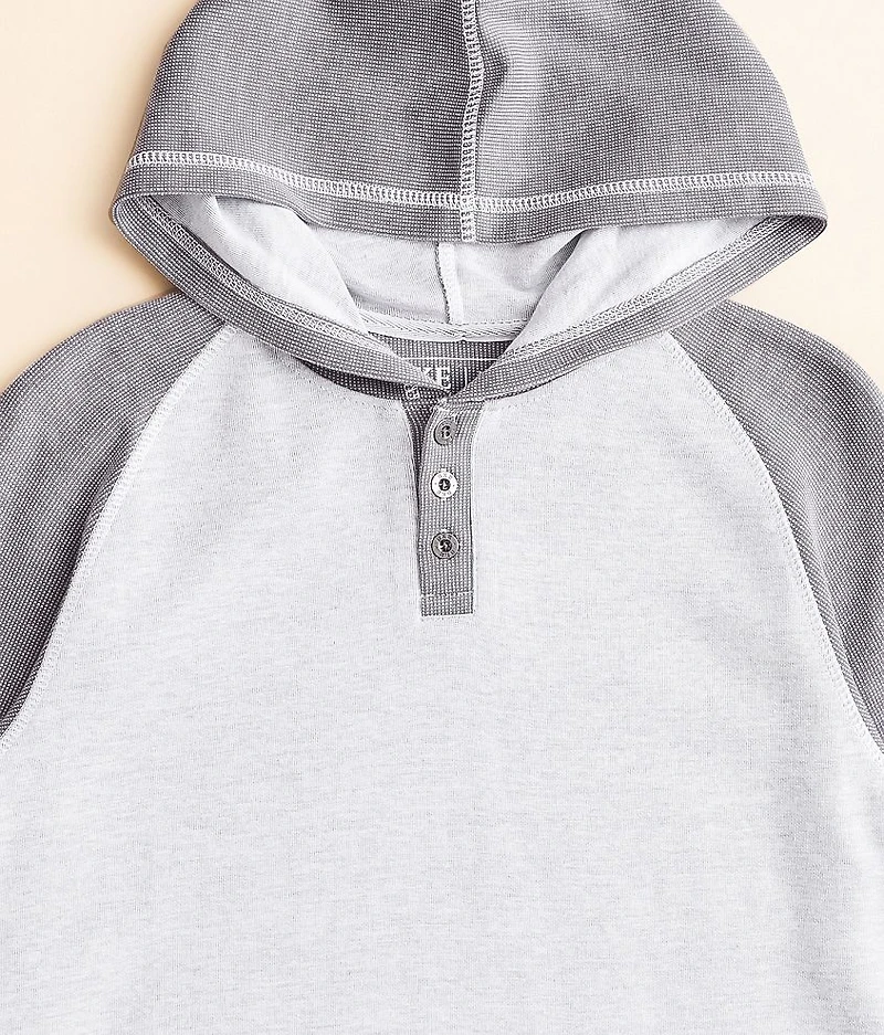 Boys - Raglan Sleeve Henley Hoodie