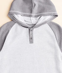 Boys - Raglan Sleeve Henley Hoodie