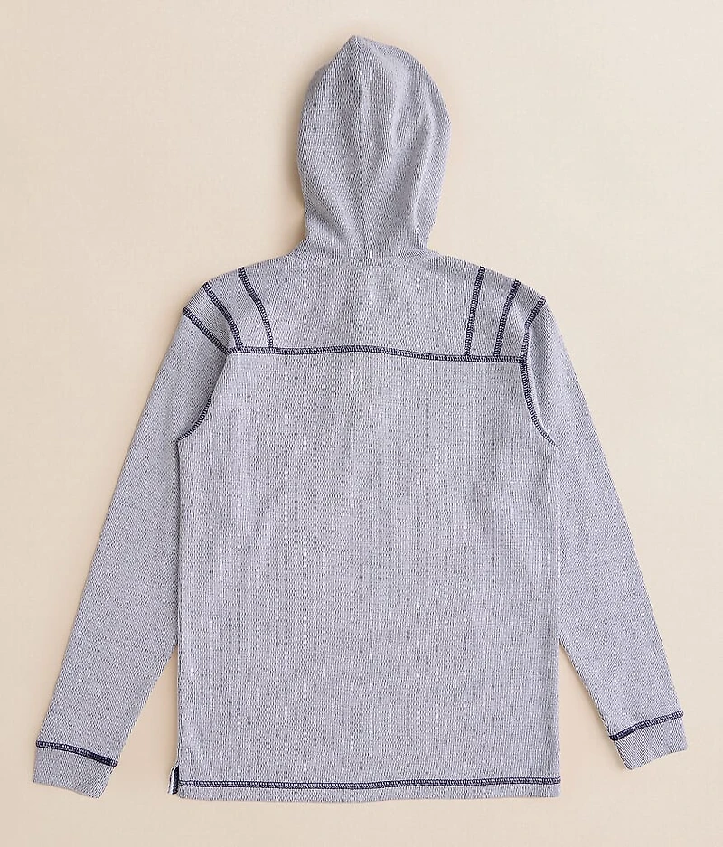 Boys - Textured Henley Hoodie