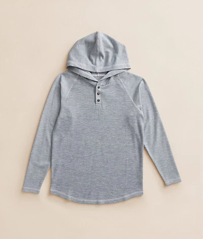 Boys - Quarter Snap Henley Hoodie