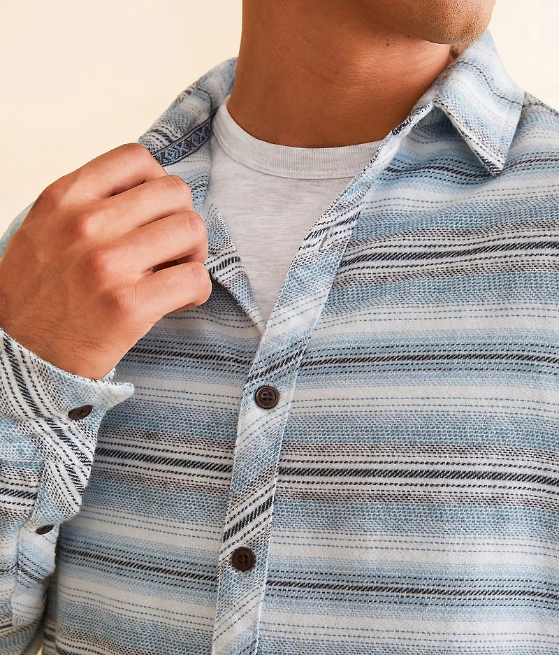 Striped Flannel Athletic Shirt